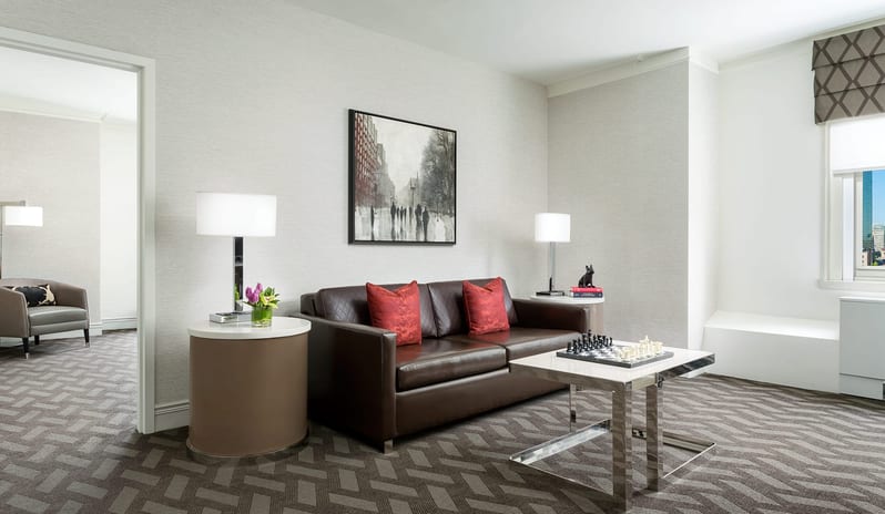 Boston Park Plaza - One Bedroom Suite Living Room